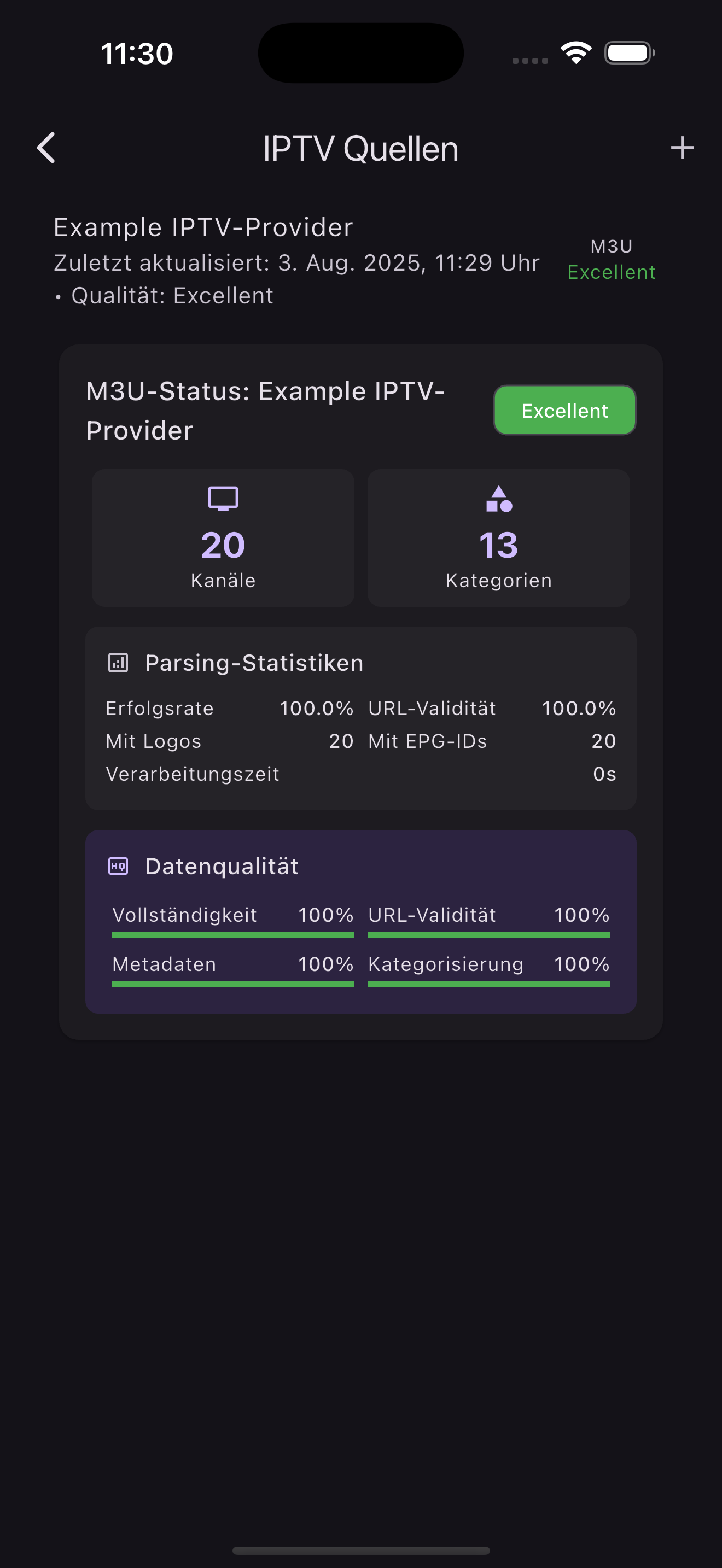 TeleView app screenshot showing video player